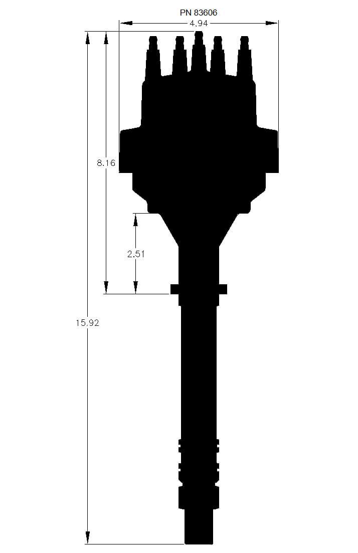 MSD Chev Small/Big Block, Magnetic Pickup, High Output Module, Mech advan MSD Marine Pro-Billet Ready-To-Run Distributor MSD83606 SR
