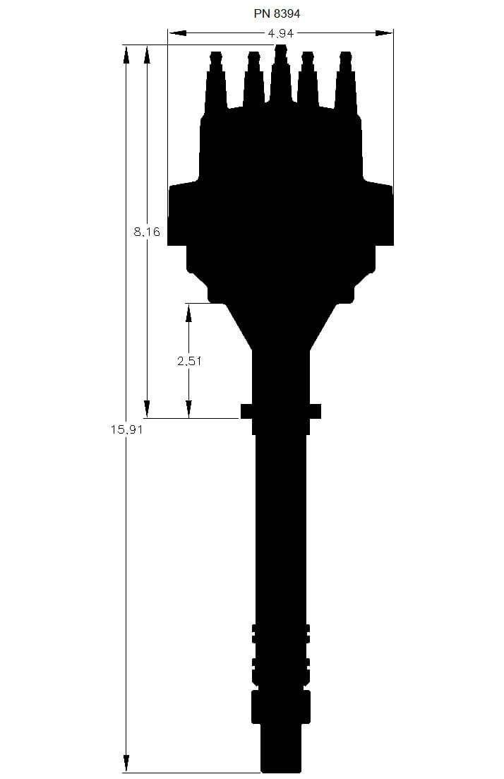 MSD Chevy Small/Big Block, Magnetic Trigger, Electronic Advance, Vacuum A MSD Digital E-Curve Pro Billet Distributor MSD8394 SR