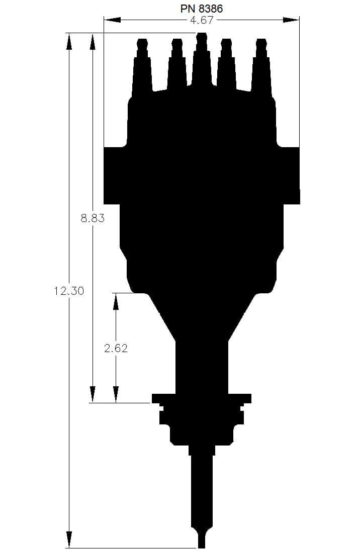 MSD Chrysler 383-400, Magnetic Pickup, Vacuum Advance, High Output Module MSD Pro-Billet Ready-To-Run Distributor MSD8386 SR