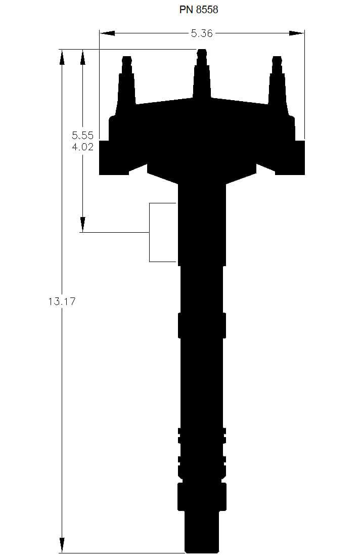 MSD Small/Big Block Chevy, Tall Block, Low Profile, Adjustable Slip Collar MSD Pro-Billet Crank Trigger Distributor MSD8558 SR