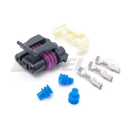 Msel GM 3-Way Female Crank Sensor Connector Kit - Black SR