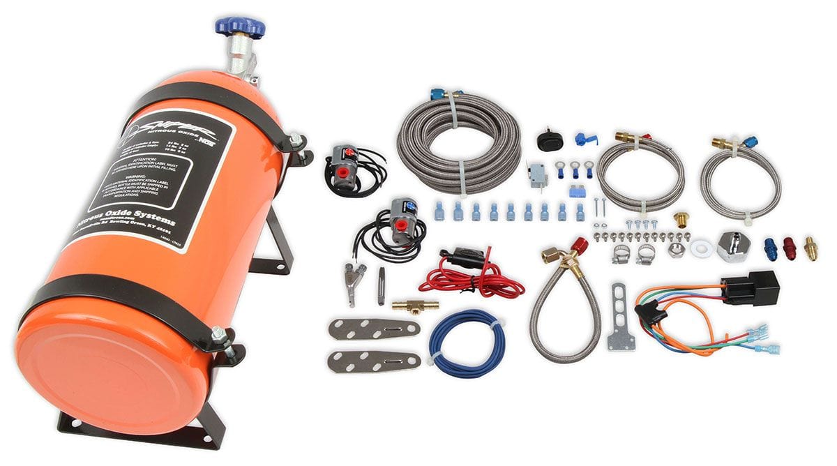NOS With Single Fogger Nozzle & 10lb Bottle, 75-125 HP Suit 8 Cyl EFI Nitrous Oxide Systems Sniper Universal Wet Kit NOS07006 SR
