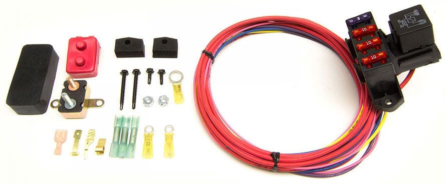 PAINLESS 3 Ignition Hot Circuits, 40 Amp Relay Painless Wiring 3 Circuit Weather Resistant Auxiliary Fuse Block Kit PW70213 SR