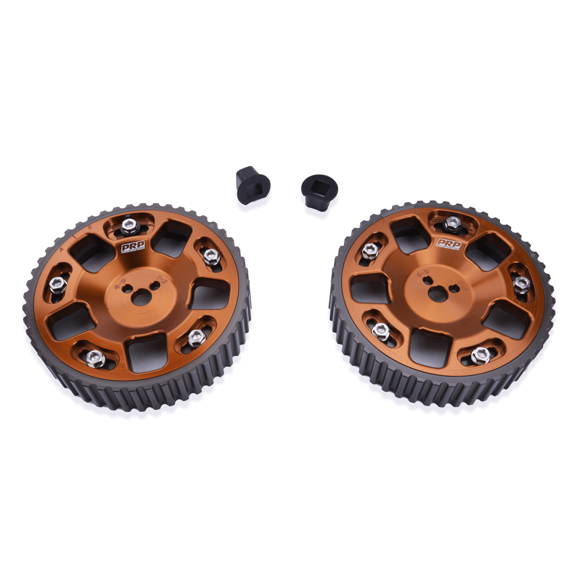 Platinum Racing Products Adjustable Cam Gear Black / Add Billet Retainer and TI Bolt x 1 / Two Gears (Non Mivec) EVO 4G63 Adjustable Cam Gears SR