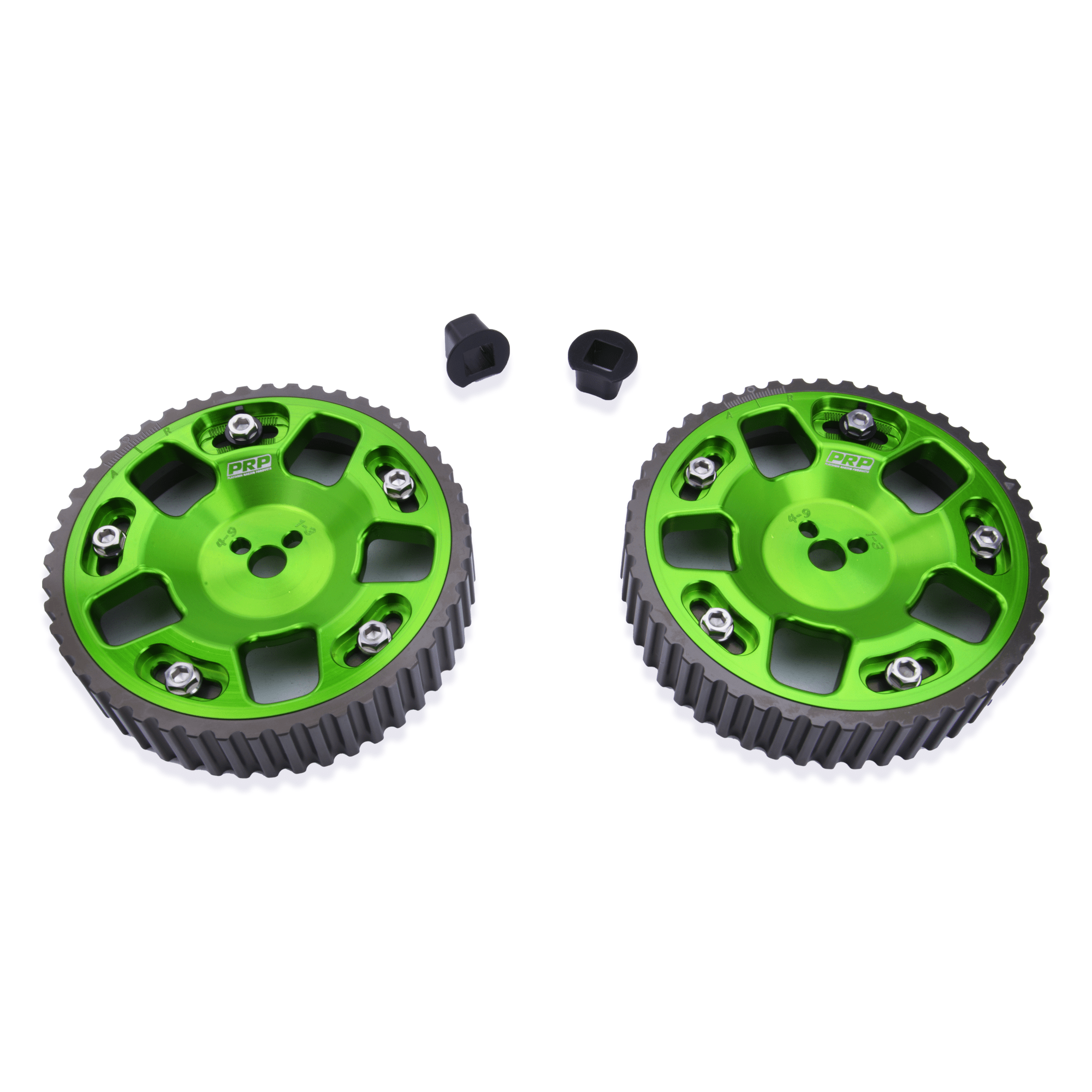 Platinum Racing Products Adjustable Cam Gear Gold / Add Billet Retainer and TI Bolt x 1 / Two Gears (Non Mivec) EVO 4G63 Adjustable Cam Gears SR