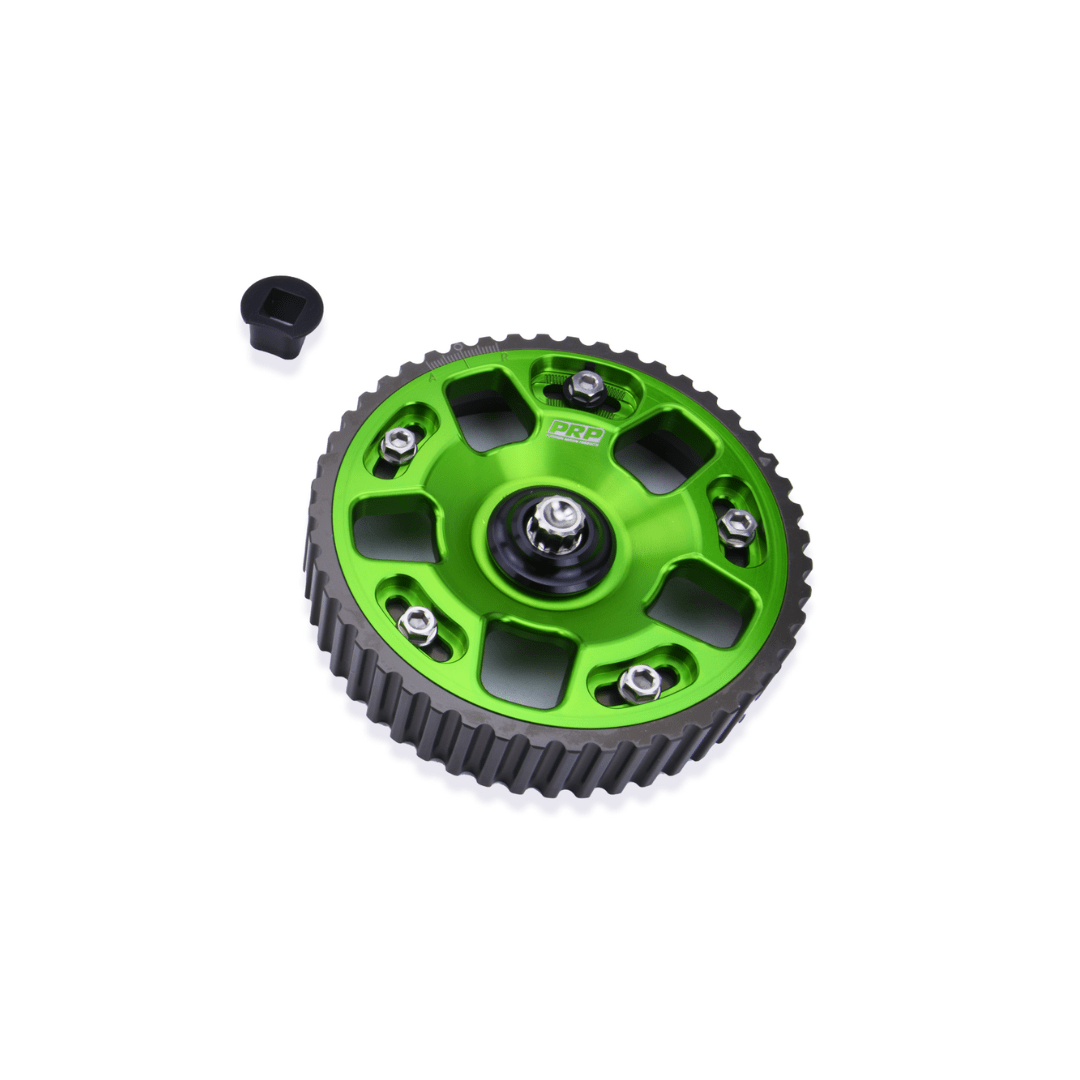 Platinum Racing Products Adjustable Cam Gear Grey / Add Billet Retainer and TI Bolt x 1 / Two Gears (Non Mivec) EVO 4G63 Adjustable Cam Gears SR