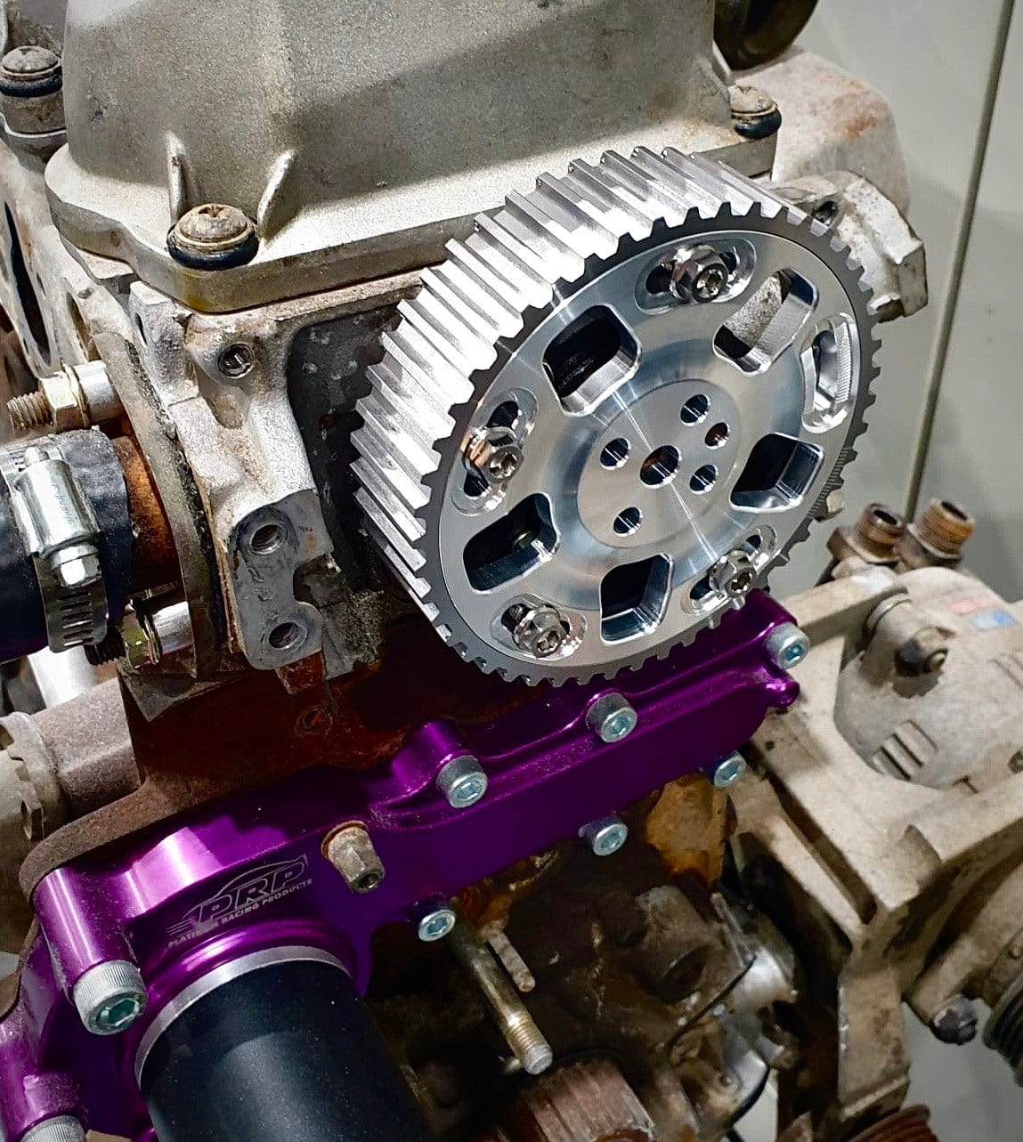 Platinum Racing Products Adjustable Cam Gear No thankyou / Add Cam Bolt Washer x 1 / Gold Nissan / Holden RB30 Single Cam Adjustable Billet Alloy Cam Gear SR