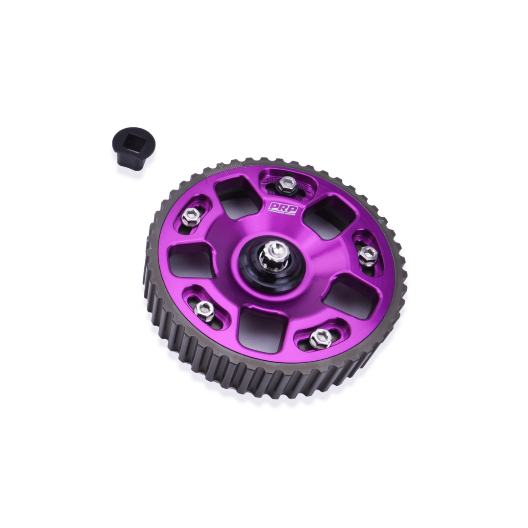 Platinum Racing Products Adjustable Cam Gear Purple / Add Billet Retainer and TI Bolt x 1 / One Gear (Mivec) EVO 4G63 Adjustable Cam Gears SR