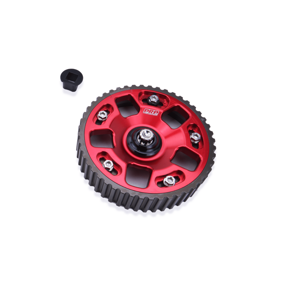 Platinum Racing Products Adjustable Cam Gear Red / Add Billet Retainer and TI Bolt x 1 / One Gear (Mivec) EVO 4G63 Adjustable Cam Gears SR