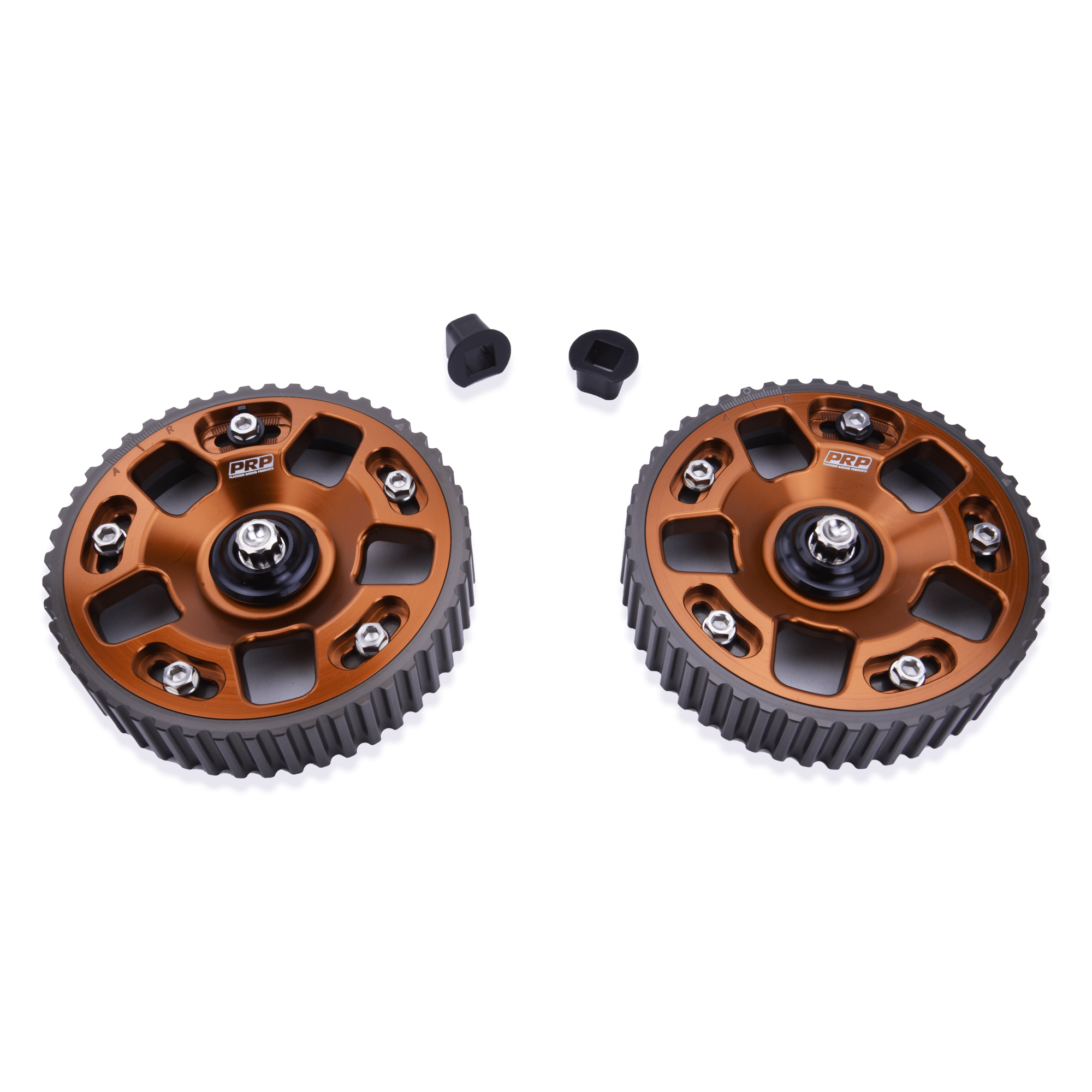Platinum Racing Products Adjustable Cam Gear Silver / Add Billet Retainer and TI Bolt x 1 / Two Gears (Non Mivec) EVO 4G63 Adjustable Cam Gears SR