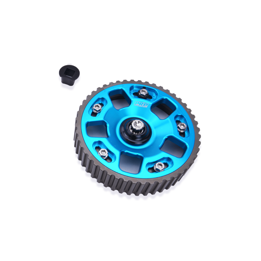 Platinum Racing Products Adjustable Cam Gear Teal / Add Billet Retainer and TI Bolt x 1 / One Gear (Mivec) EVO 4G63 Adjustable Cam Gears SR
