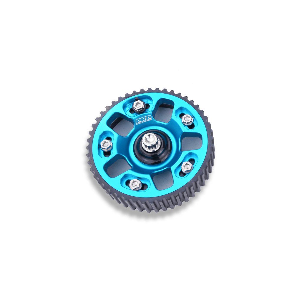Platinum Racing Products Adjustable Cam Gear Teal / Add Billet Retainer and TI Bolt x 2 Adjustable ALLOY OUTER Cam Gears to suit 1UZ SR