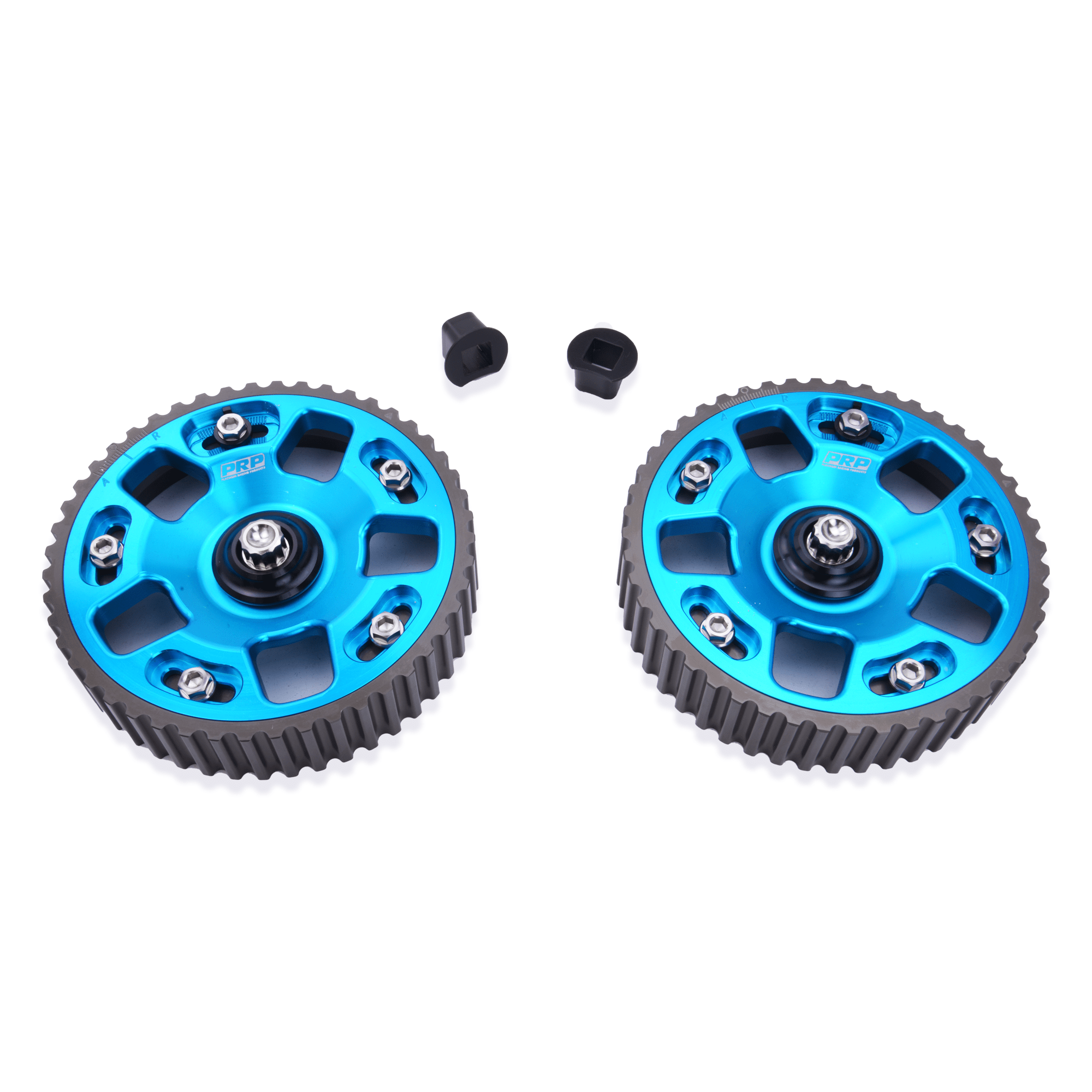 Platinum Racing Products Adjustable Cam Gear Teal / Add Billet Retainer and TI Bolt x 2 / Two Gears (Non Mivec) EVO 4G63 Adjustable Cam Gears SR