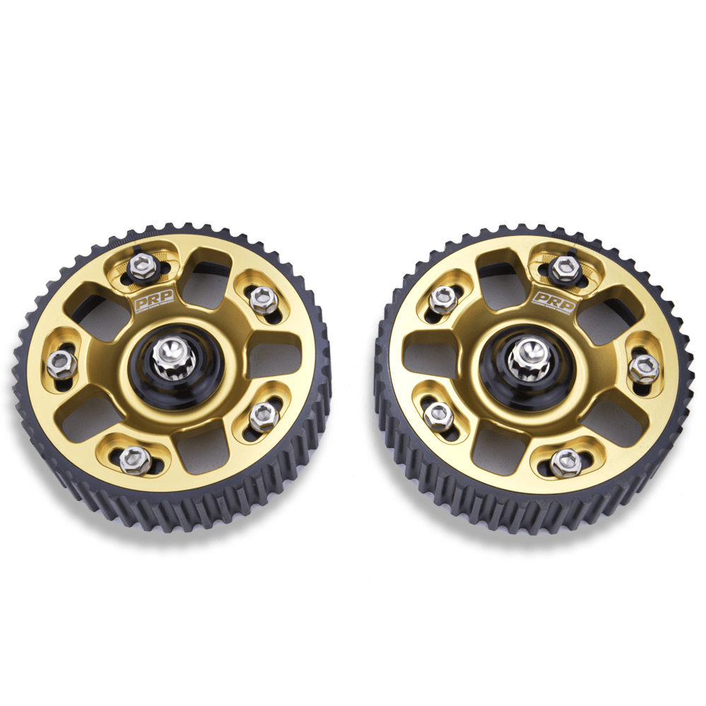Platinum Racing Products Adjustable Cam Gear Two Cam Gears / Cardo Zinc / Add Billet Retainer and TI Bolt x 1 Adjustable STEEL OUTER Cam Gears to suit 1JZ / 2JZ SR