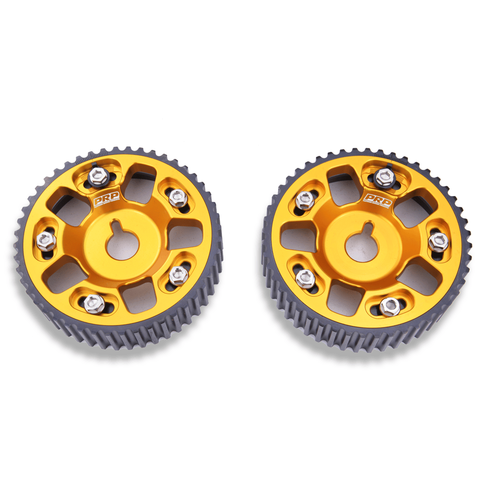Platinum Racing Products Adjustable Cam Gear Two Cam Gears / Gold / No thankyou Adjustable ALLOY OUTER Cam Gears to suit 1JZ / 2JZ SR