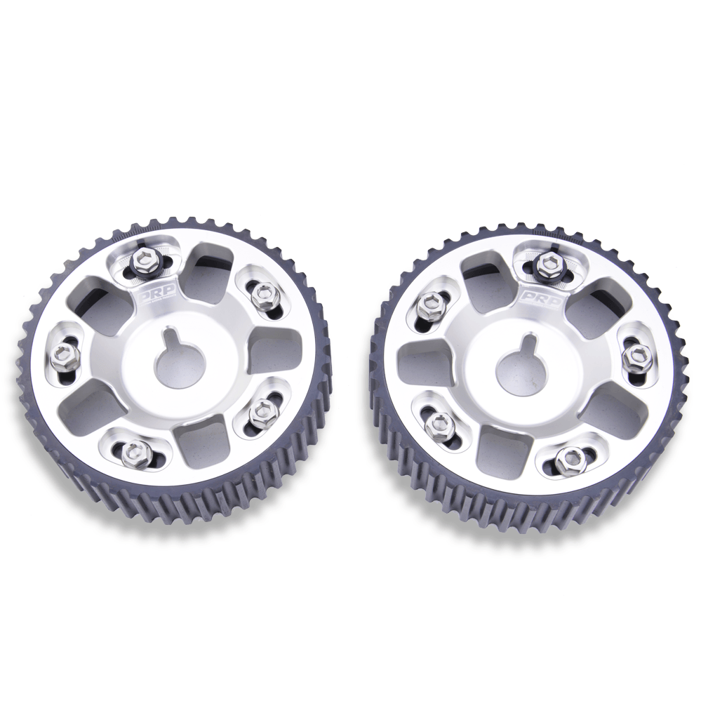 Platinum Racing Products Adjustable Cam Gear Two Cam Gears / Silver / No thankyou Adjustable ALLOY OUTER Cam Gears to suit 1JZ / 2JZ SR