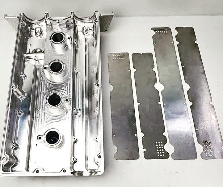 Platinum Racing Products Billet Cam Covers Black / Laser Engraving Exhaust Side - Evolution / Intake Side - PRP / No Coil Kit Mitsubishi EVO 4-9 Billet Cam Cover Kit SR