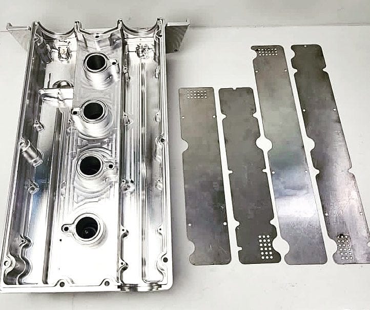 Platinum Racing Products Billet Cam Covers Blue / With Valley Cover / Laser Engraving Exhaust Side Only - Evolution Mitsubishi EVO 4-9 Non Mivec Billet Cam Cover SR