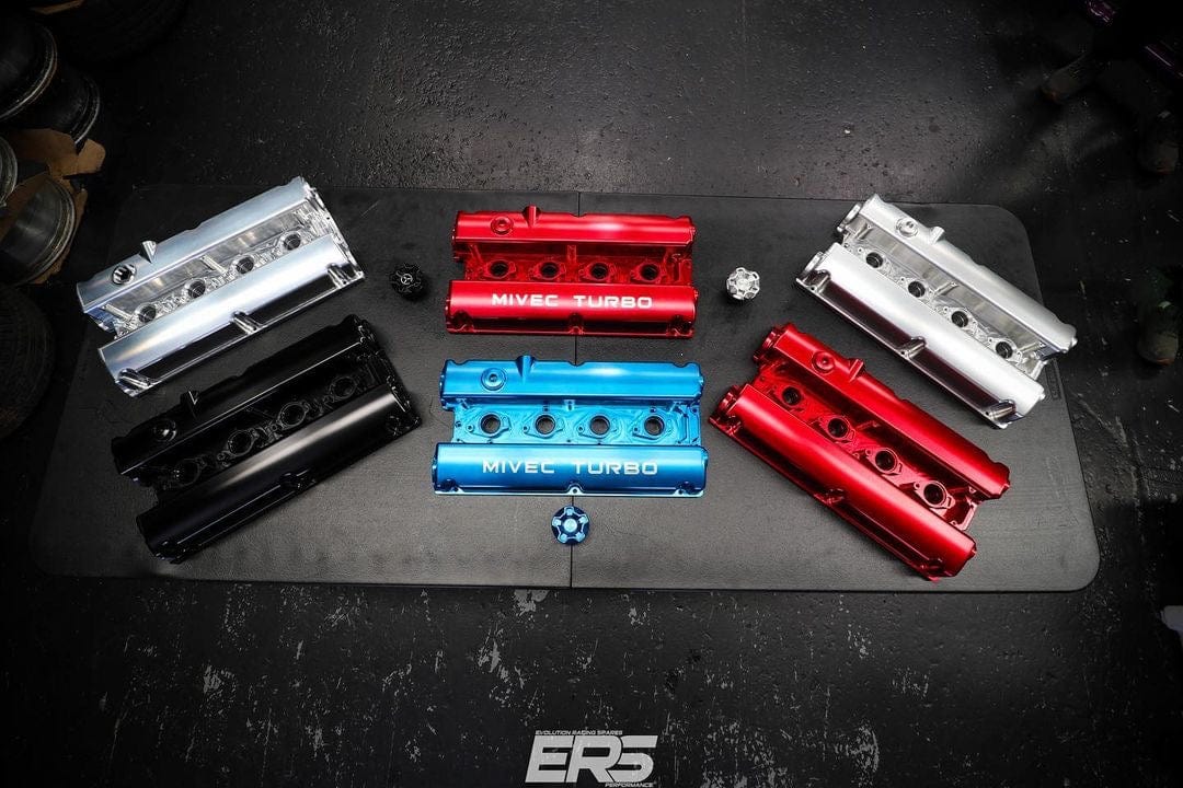 Platinum Racing Products Billet Cam Covers Mitsubishi EVO 4-9 Billet Cam Cover Kit SR