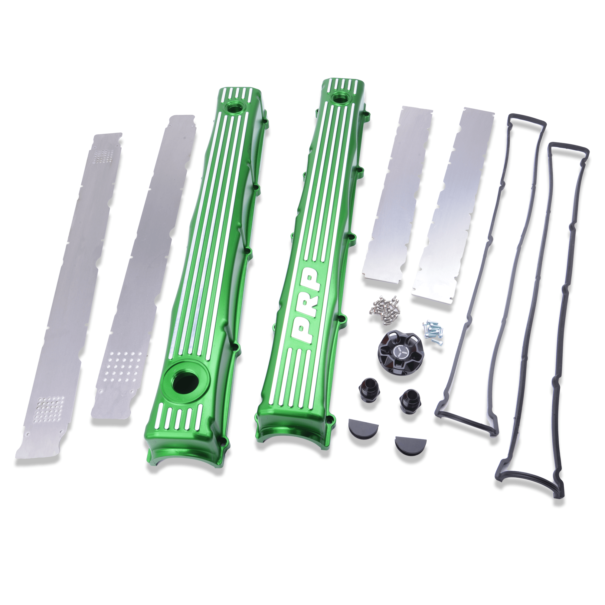 Platinum Racing Products Billet Cam Covers Titanium Cam Cap Stud Kit to suit Nissan RB20 / RB25 / RB26 / No Oil Cap / Smooth - No Filler Cap Port (Dry Sump) RB Twin Cam Baffled Cam Covers SR