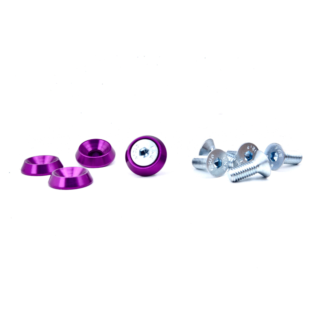 Platinum Racing Products Dress Up Washers Black / Pack of 10 M5 x 20mm Countersunk Vehicle Dress Up Bolts and Washers SR