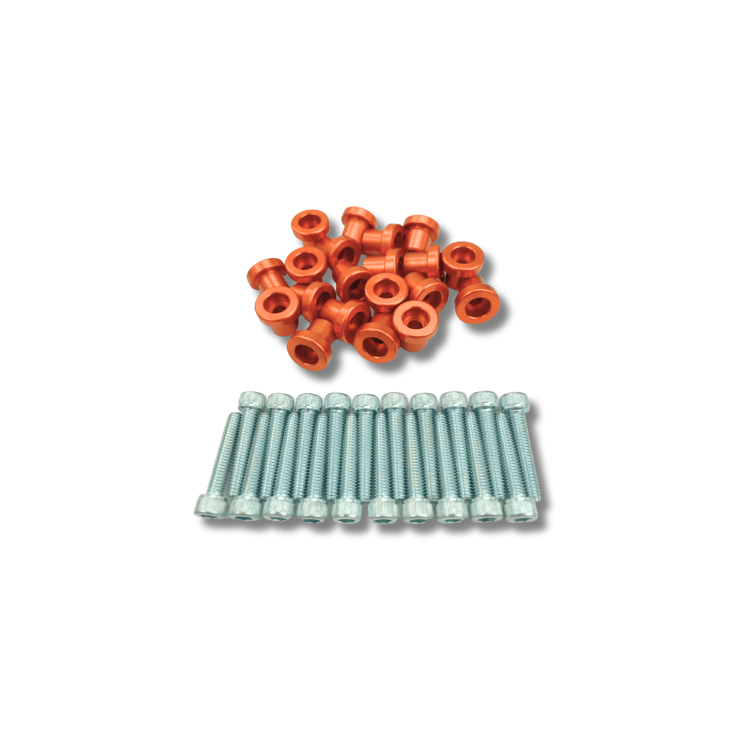Platinum Racing Products Dress Up Washers Red Rocker Cover Dress Up Bolt Kit to suit BMW N54 SR