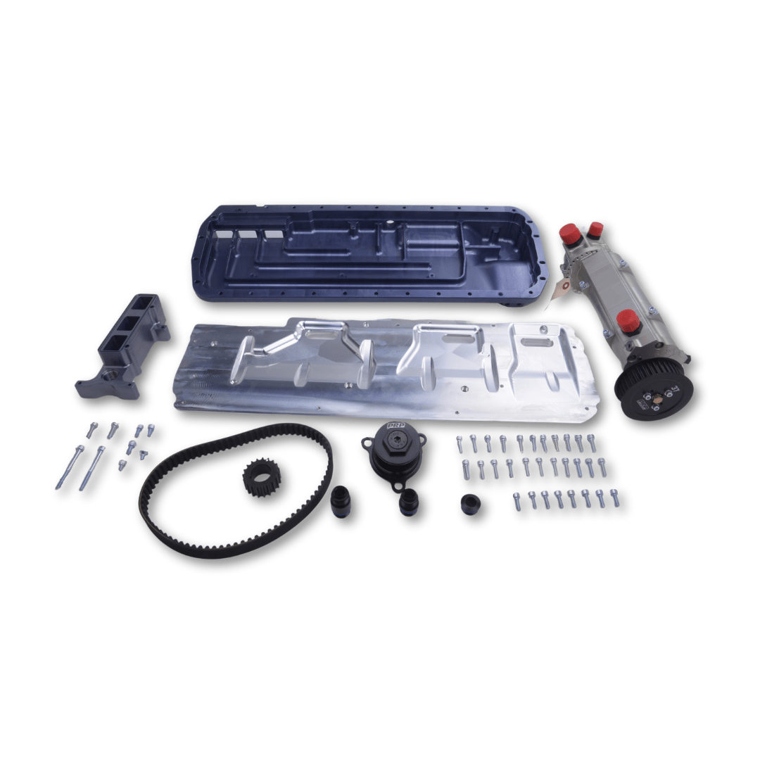 Platinum Racing Products Dry Sump Black / No Brace / Billet Block Nissan RB 2WD Slimline Dry Sump Pan Kit SR