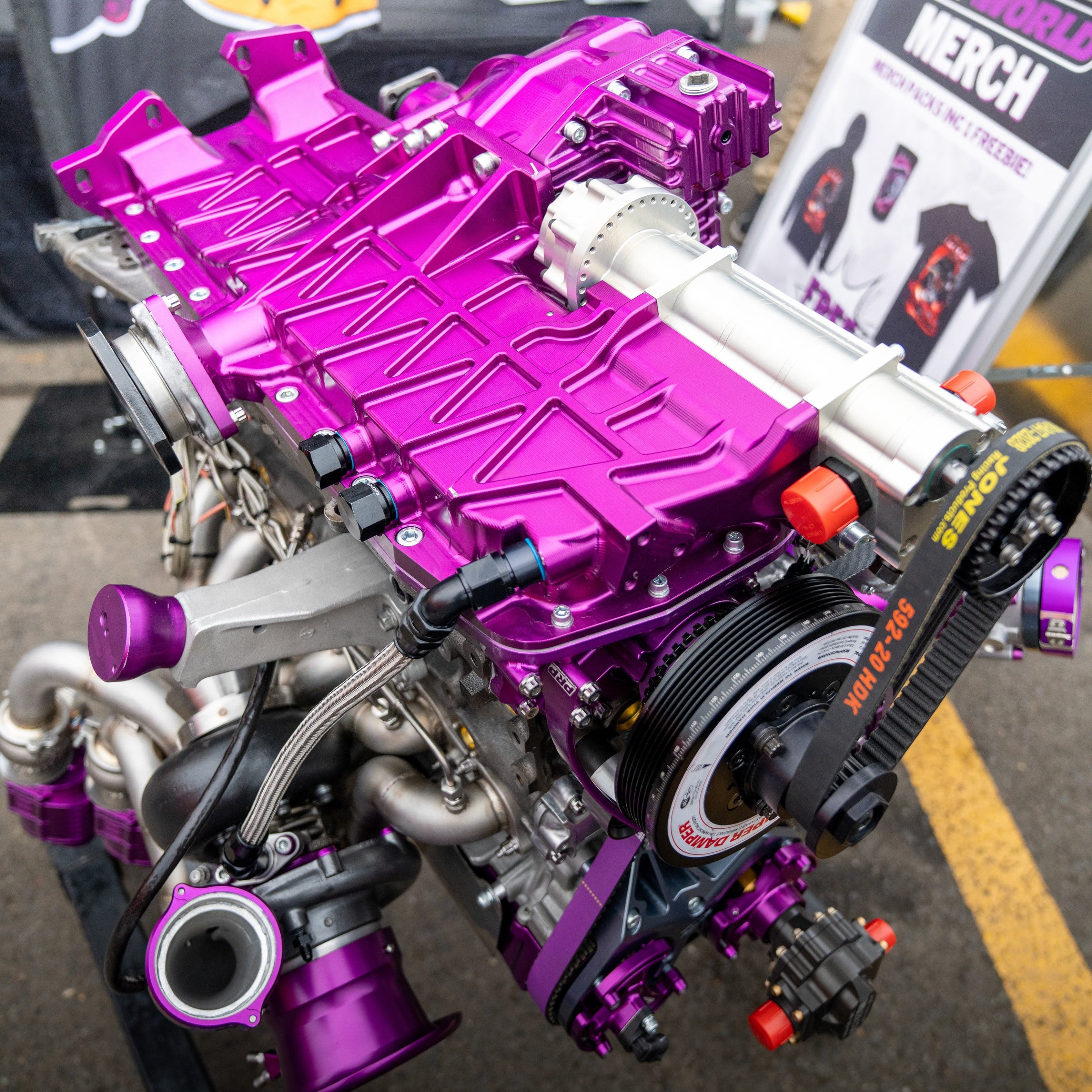 Platinum Racing Products Dry Sump Red / No Brace / Billet Block / Yes Mech Fuel Pump Nissan RB 4WD Dry Sump Kit SR