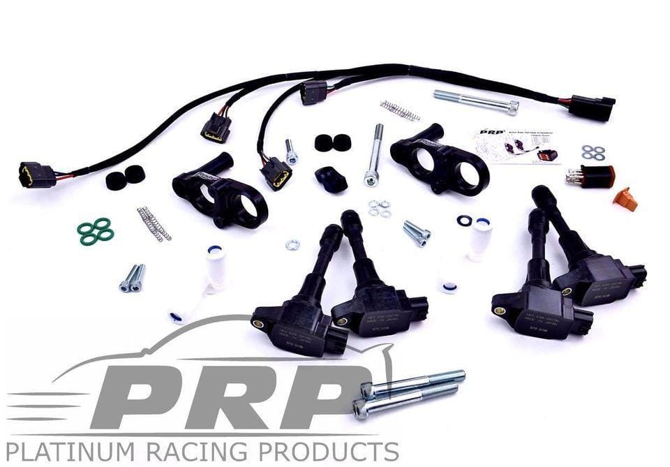 Platinum Racing Products Ignition Coil Kit 13B / Black / Coils, Bracket, Stalks Mazda Rotary 13B & 20B Coil Kits SR