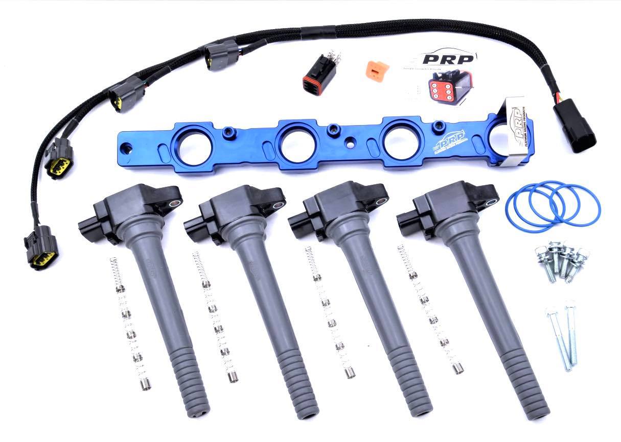 Platinum Racing Products Ignition Coil Kit Black / Bracket, Stalks Honda B-Series Coil Kit SR