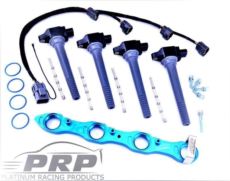 Platinum Racing Products Ignition Coil Kit Black / Bracket, Stalks, Ingiter Delete Nissan SR20 Coil Kit for S13 & Series 1 S14 & 180SX, Big Hole Rocker Cover SR
