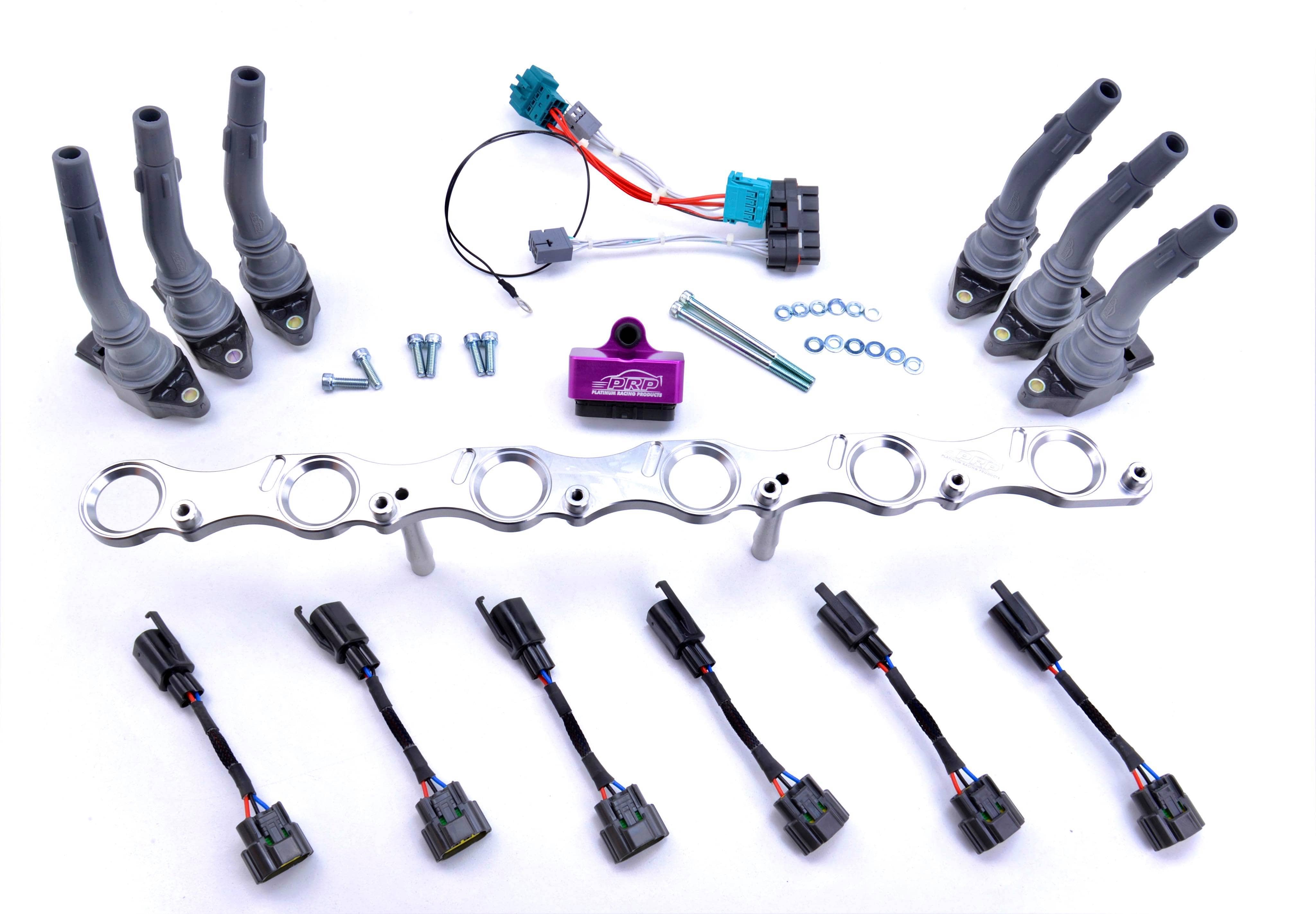 Platinum Racing Products Ignition Coil Kit Black / Bracket, Stalks Loom to suit Universal Loom BMW N54 Coil Kit SR