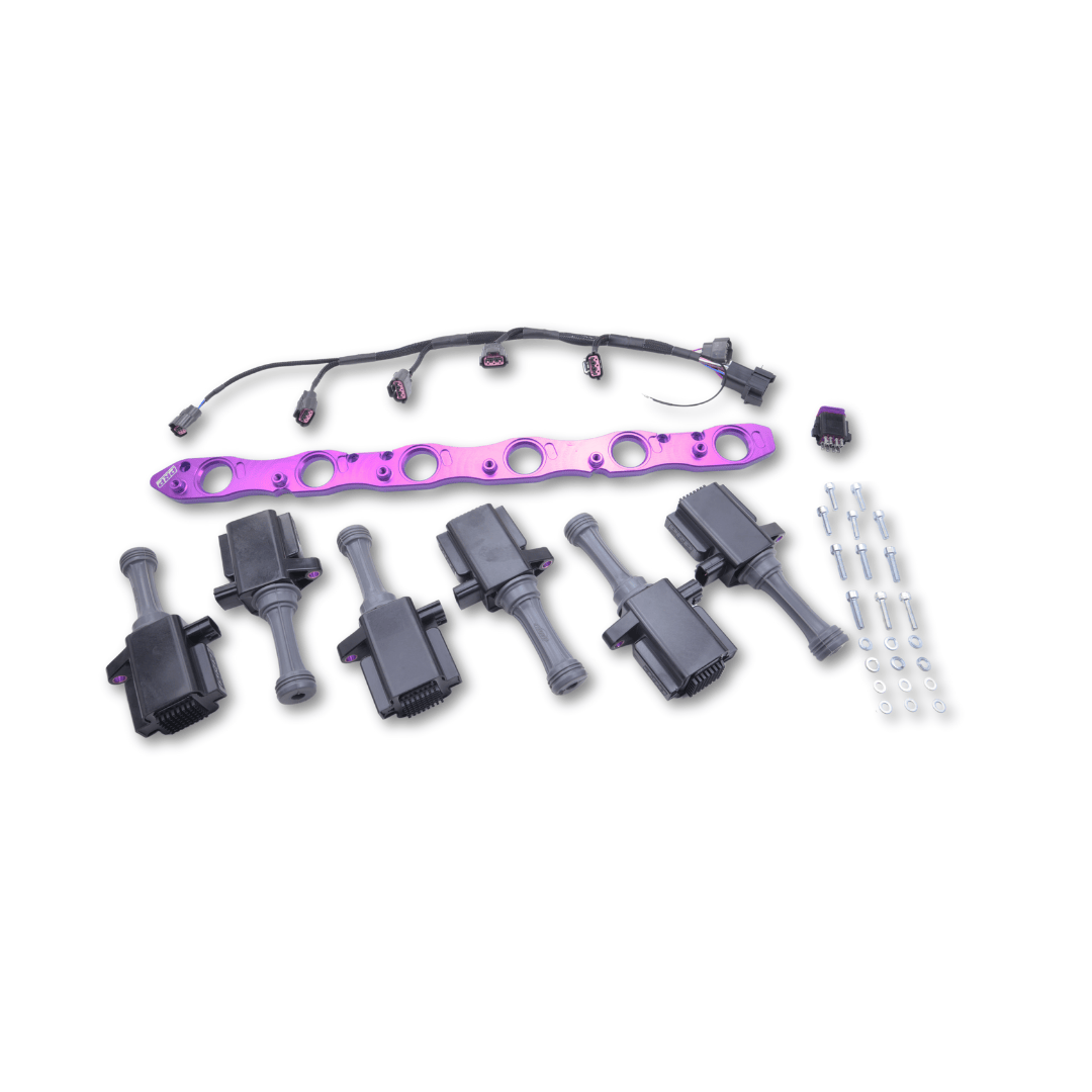 Platinum Racing Products Ignition Coil Kit Black / Bracket w/ Stalks + Coils / RBLOOM4 Nissan RB NEO IGN-35A Coil Kit SR