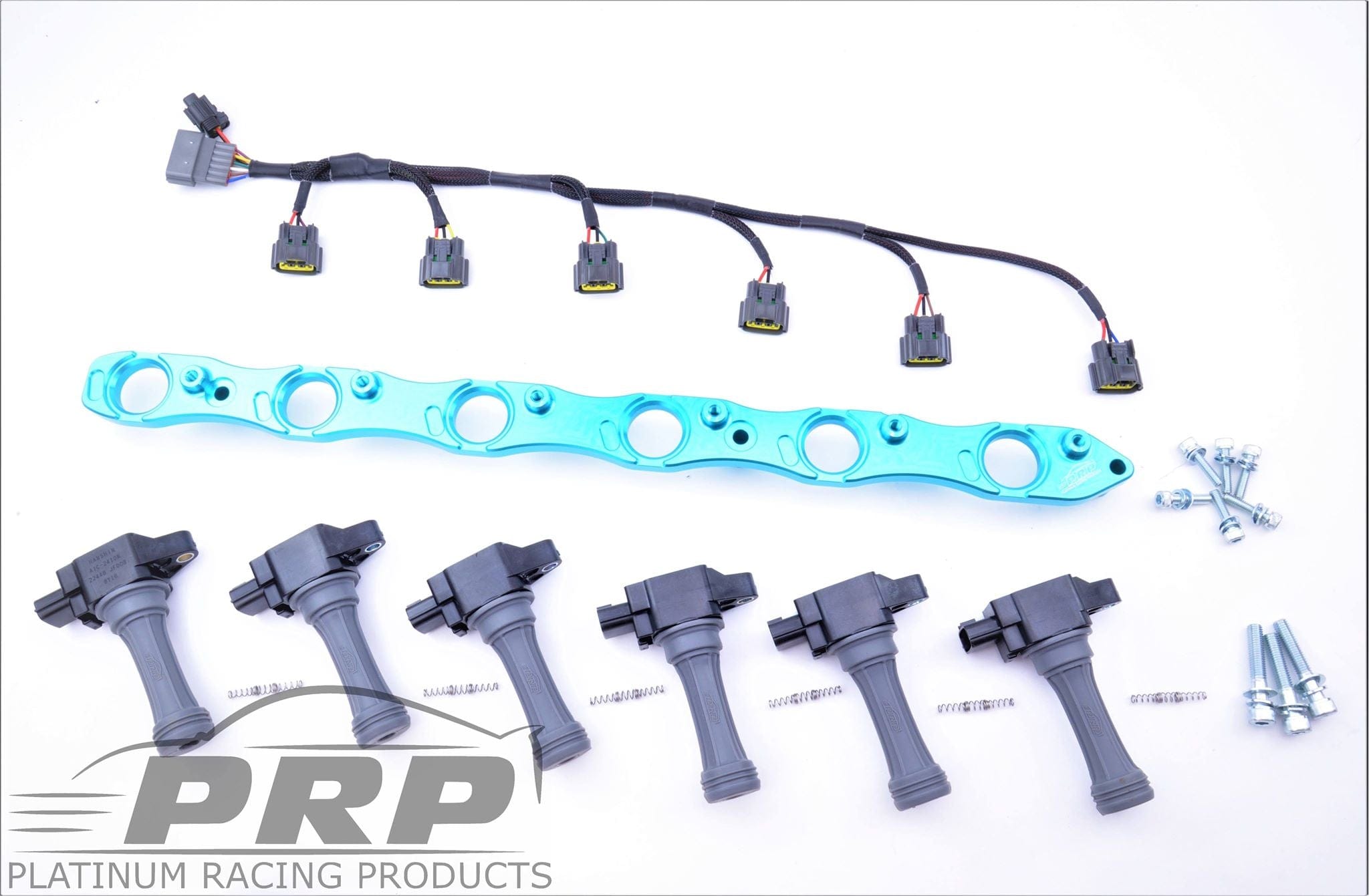 Platinum Racing Products Ignition Coil Kit Black / Bracket w/ Stalks / RBLOOM2 Nissan RB Twin Cam Coil Kit SR