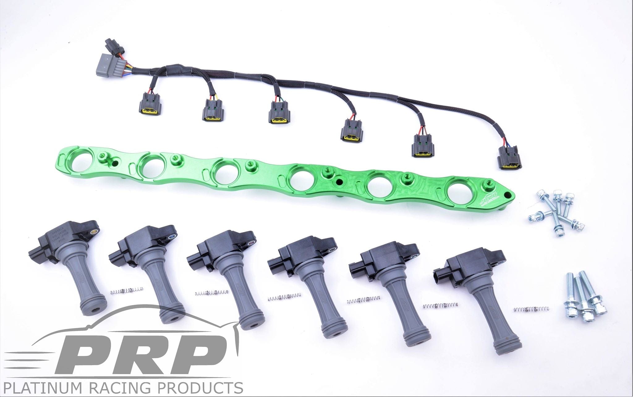 Platinum Racing Products Ignition Coil Kit Black / Bracket w/ Stalks / RBLOOM3 Nissan RB Twin Cam Coil Kit SR