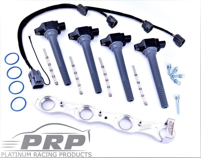 Platinum Racing Products Ignition Coil Kit Black / Coils, Bracket, Stalks Nissan SR20 Coil Kit for Series 2 S14, S15, 180 Type X - Small Hole Rocker Cover SR