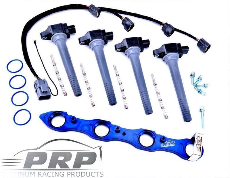 Platinum Racing Products Ignition Coil Kit Black / Full Kit, Coils, Bracket, Stalks, Ingiter Delete Nissan SR20 Coil Kit for S13 & Series 1 S14 & 180SX, Big Hole Rocker Cover SR