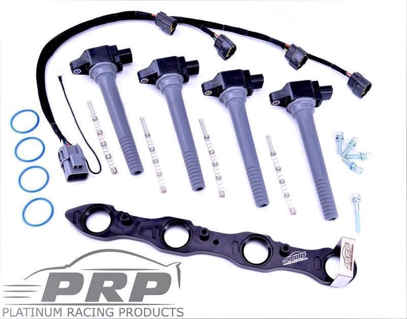 Platinum Racing Products Ignition Coil Kit Black / Full Kit, Coils, Bracket, Stalks, Loom with Ingiter Delete Nissan SR20 Coil Kit for S13 & Series 1 S14 & 180SX, Big Hole Rocker Cover SR