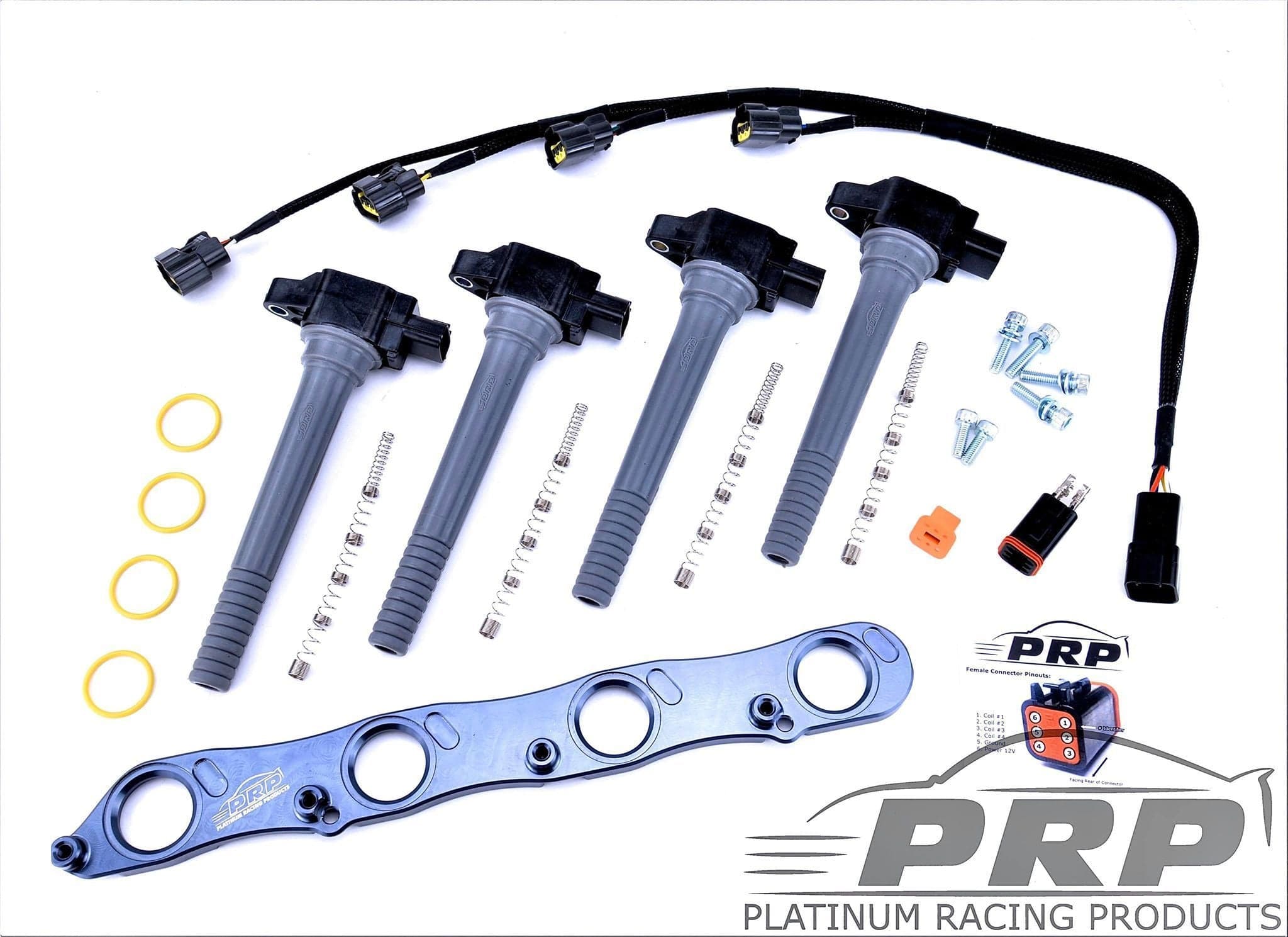 Platinum Racing Products Ignition Coil Kit Black / Loom Honda K Series Coil Kit SR