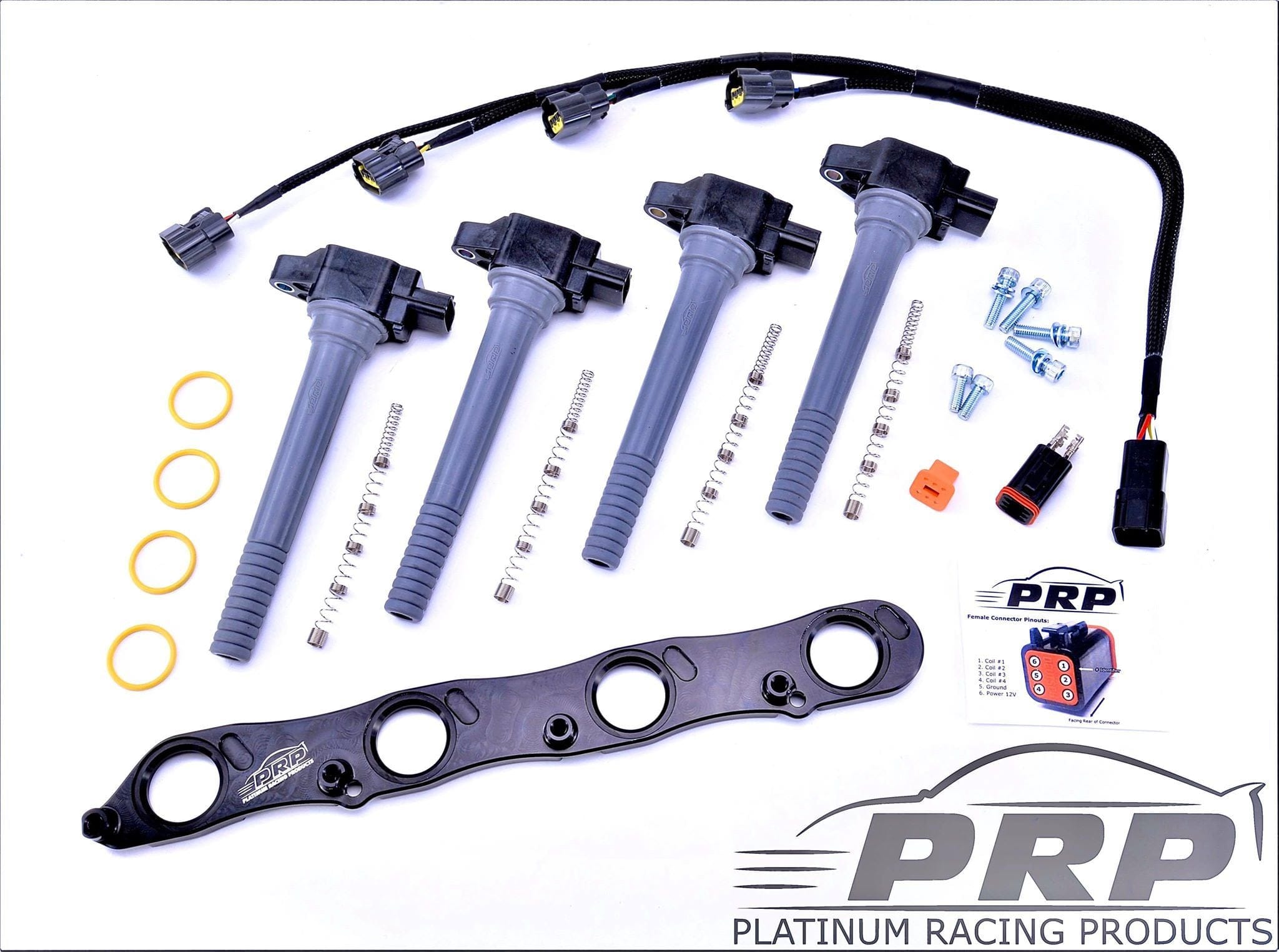 Platinum Racing Products Ignition Coil Kit Black / Stalks Honda K Series Coil Kit SR
