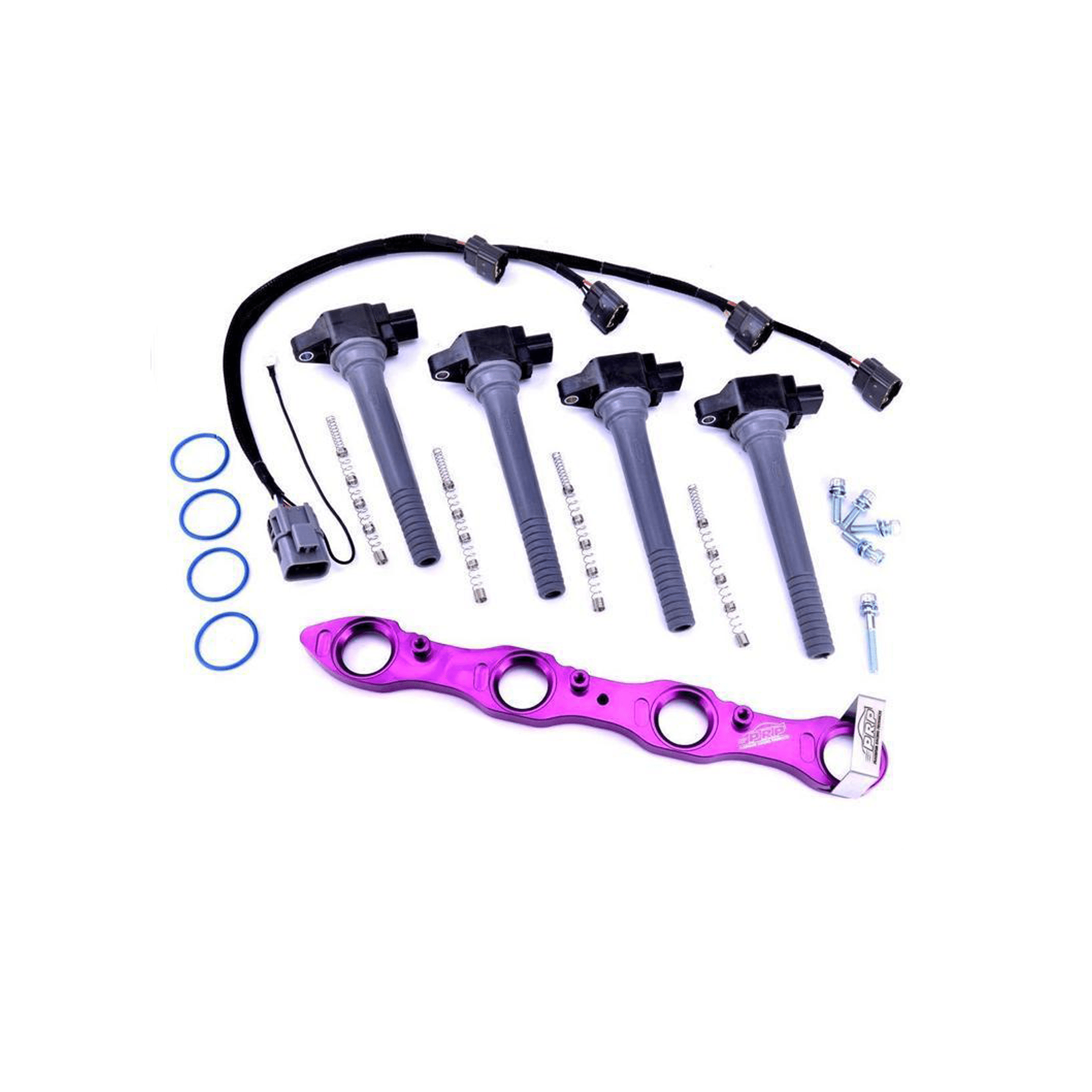 Platinum Racing Products Ignition Coil Kit Nissan SR20 Coil Kit for Series 2 S14, S15, 180 Type X - Small Hole Rocker Cover SR
