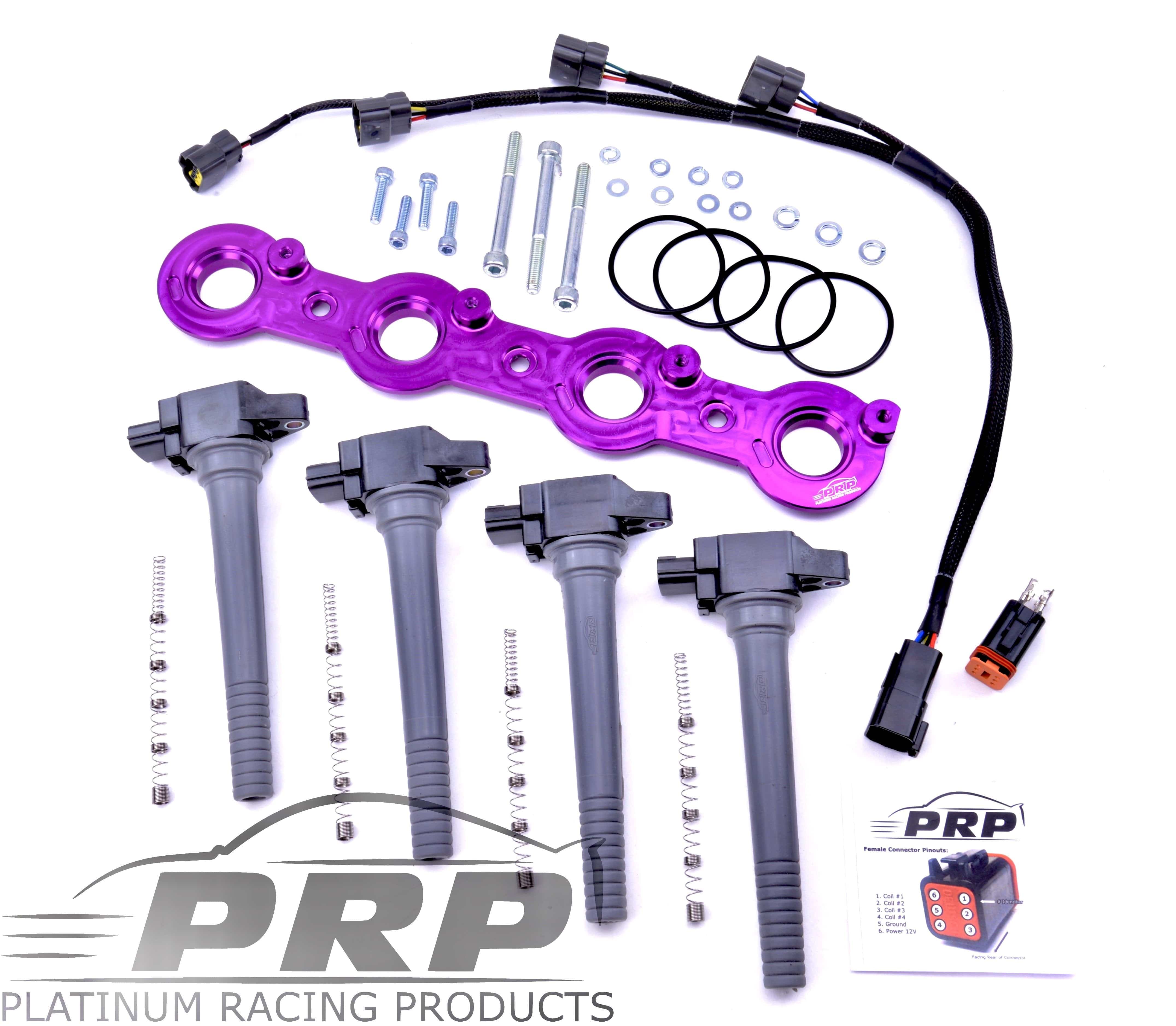 Platinum Racing Products Ignition Coil Kit Purple / Bracket Nissan FJ20 Coil Kit SR