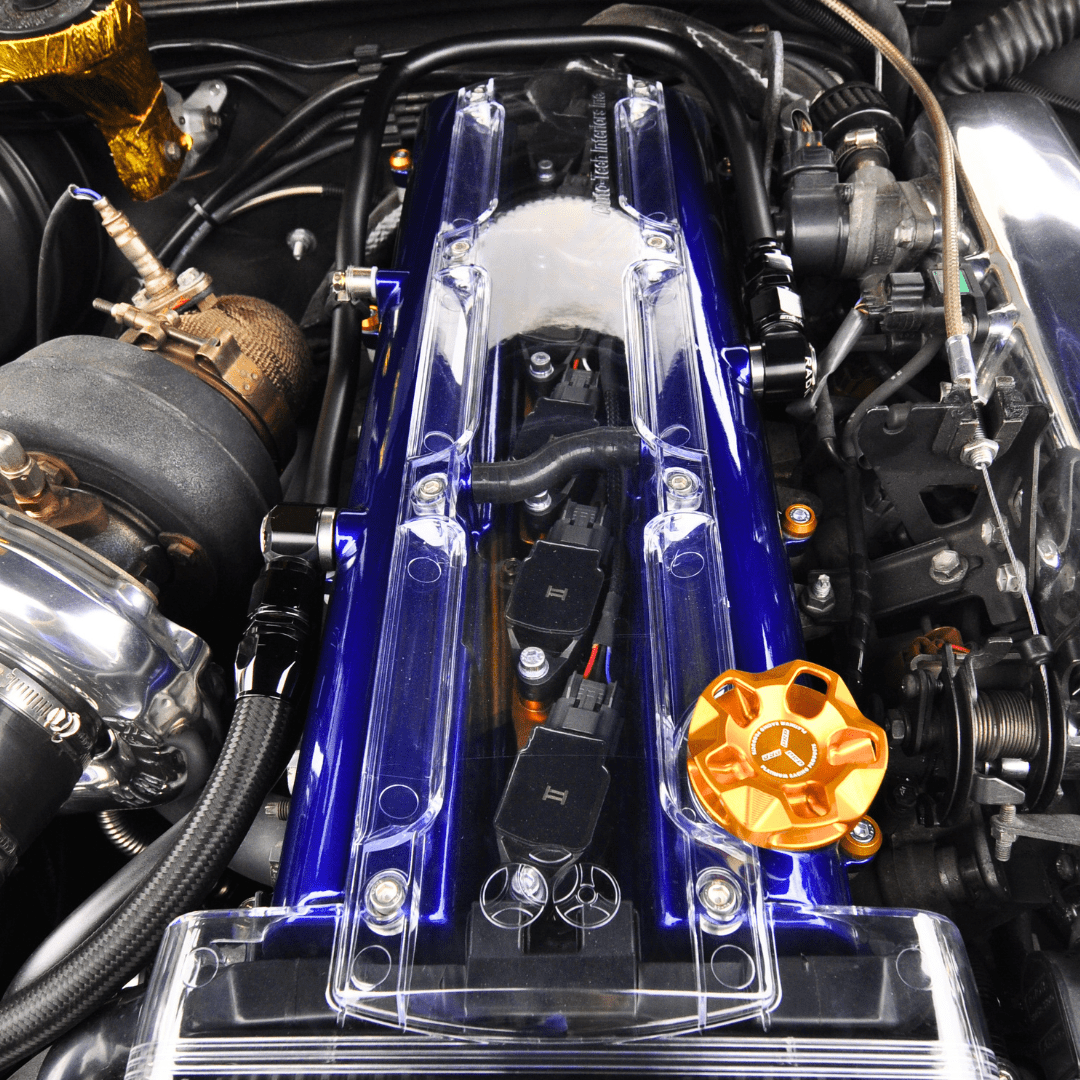 Platinum Racing Products Ignition Coil Kit Stalks and Bracket / Black / No thankyou VR38 Coil Kit to Suit Toyota 1JZ / 2JZ SR
