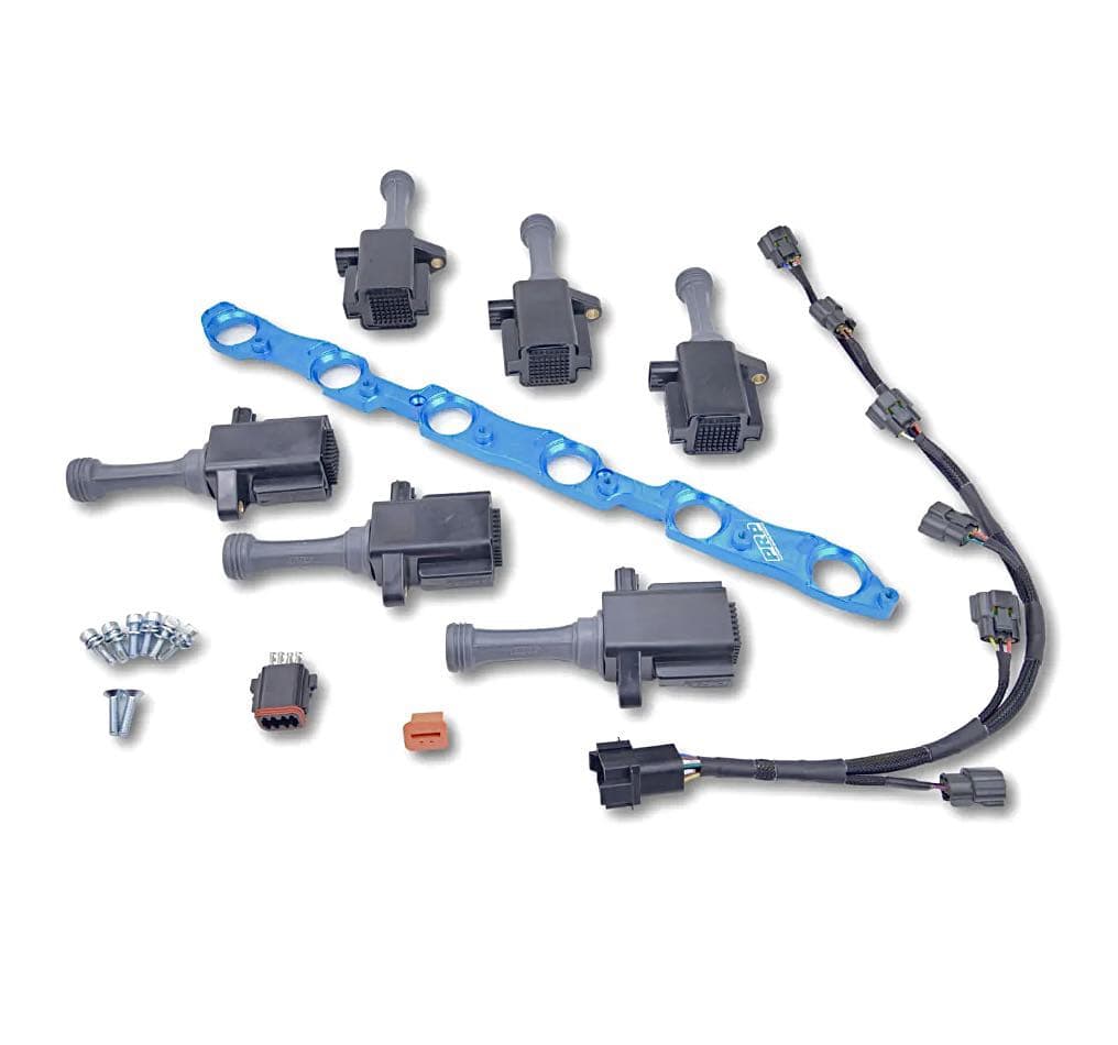 Platinum Racing Products Ignition Coil Kit Stalks and Bracket / Gold / No thankyou IGN-35A Coil Kit to Suit Toyota 1JZ / 2JZ SR