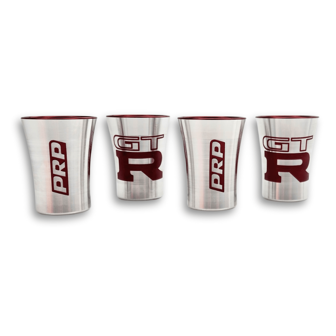 Platinum Racing Products Merchandise Set of 4 / MOTIVE RED Nissan GT-R Billet Shotglasses SR