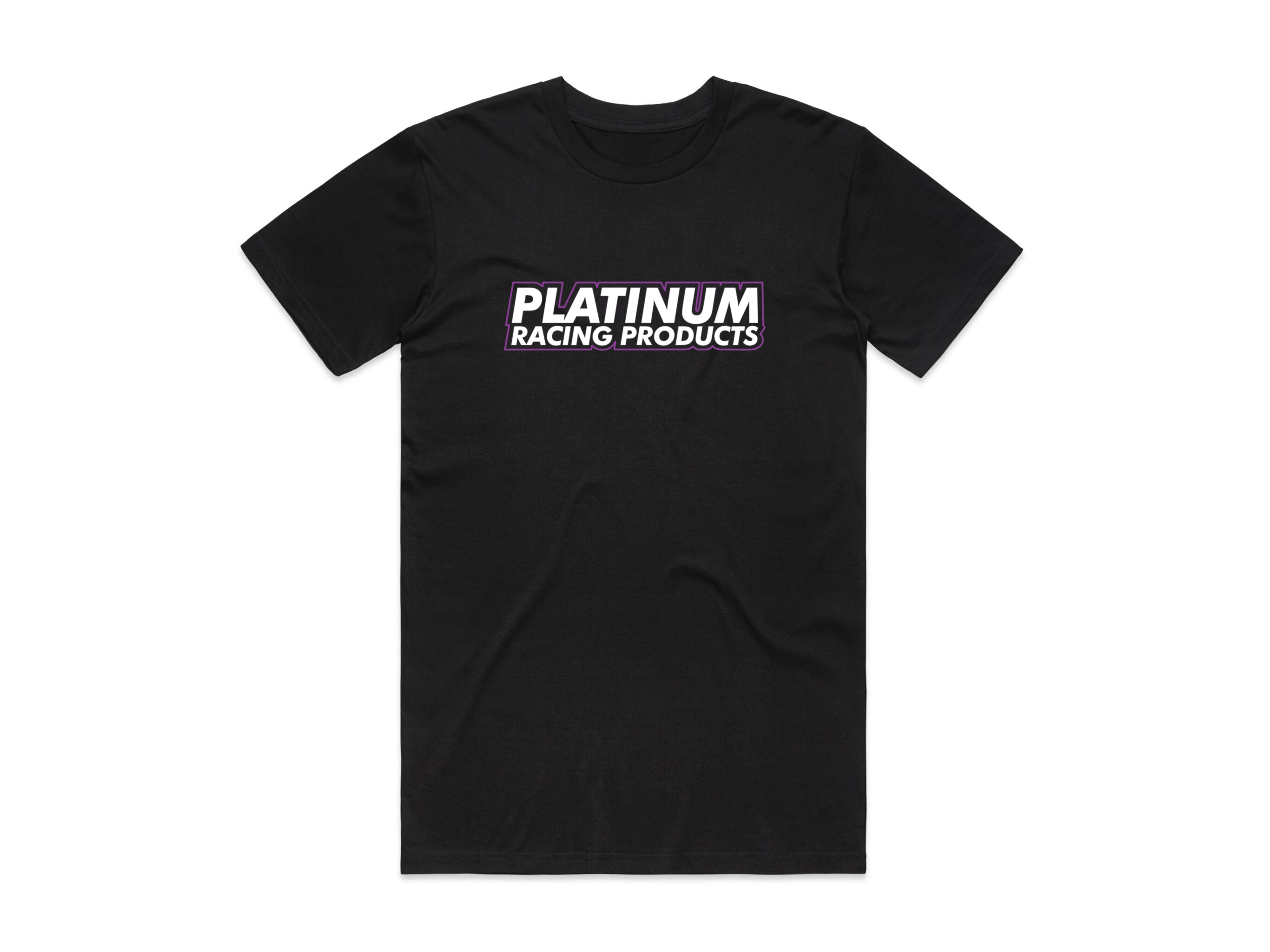 Platinum Racing Products Merchandise XS / Colour Artwork On The Back with Platinum Racing Products on Front / Black Shirt SR
