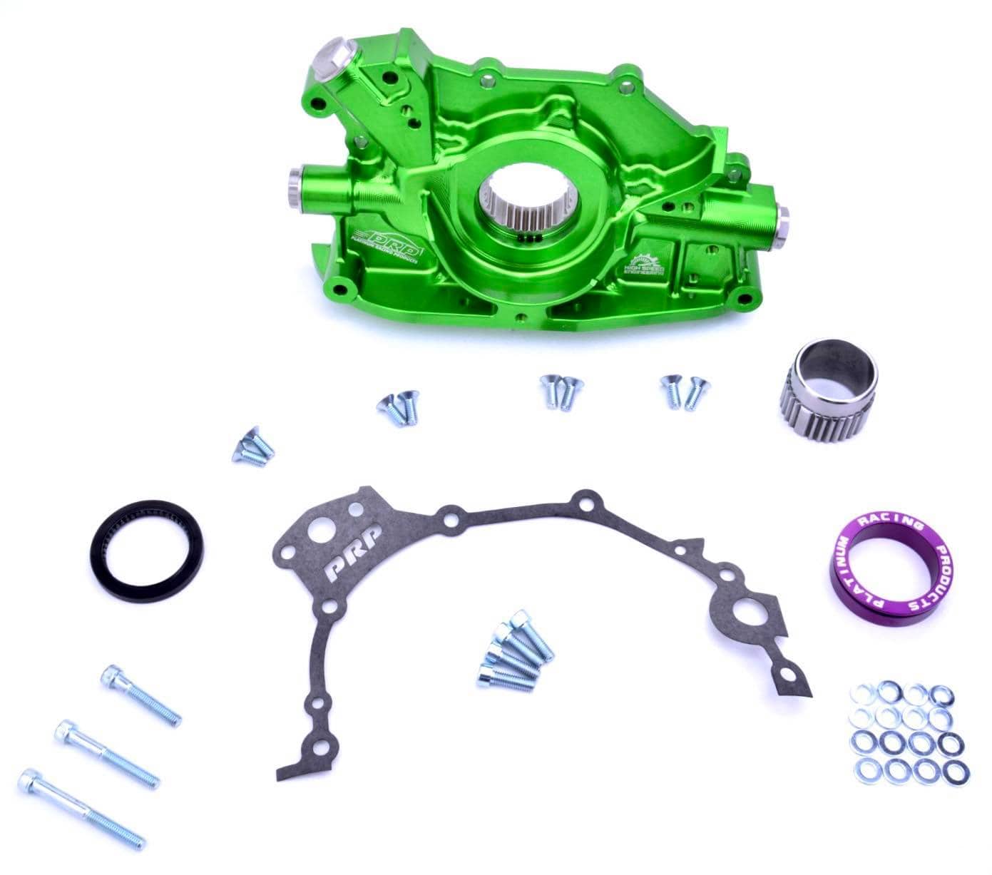 Platinum Racing Products Oil Pump Green / Flat Drive / No I don't need the Crank Collar Nissan RB Billet High Volume Oil Pump SR