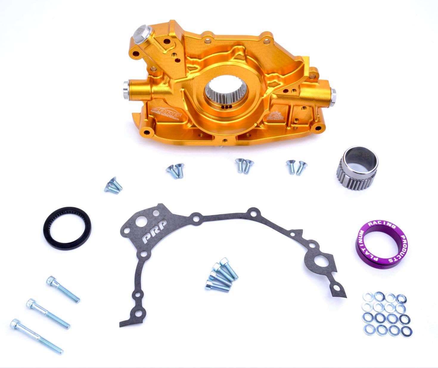 Platinum Racing Products Oil Pump Purple / Flat Drive / No I don't need the Crank Collar Nissan RB Billet High Volume Oil Pump SR