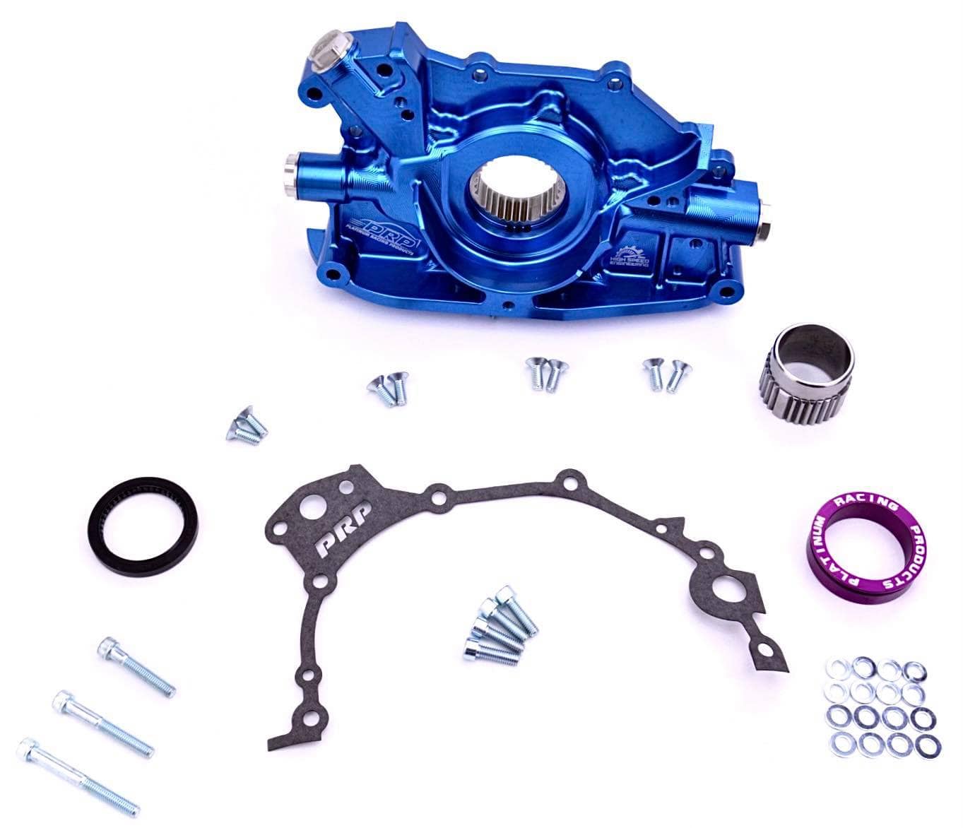 Platinum Racing Products Oil Pump Purple / Spline Drive Quad Key Master / No I don't need the Crank Collar Nissan RB Billet High Volume Oil Pump SR