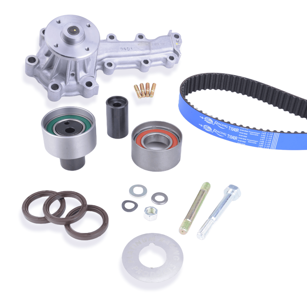 Platinum Racing Products Timing Parts Gates Racing Timing Belt Complete Kit inc Water Pump / No - ARP RB20, RB25, RB26 Twin Cam Timing Belt Kit SR
